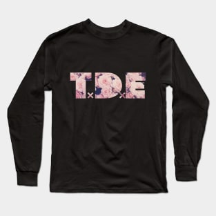 TDE Pink Flowers Logo Long Sleeve T-Shirt